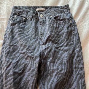 Vintage Purple Tiger Stripe Denim